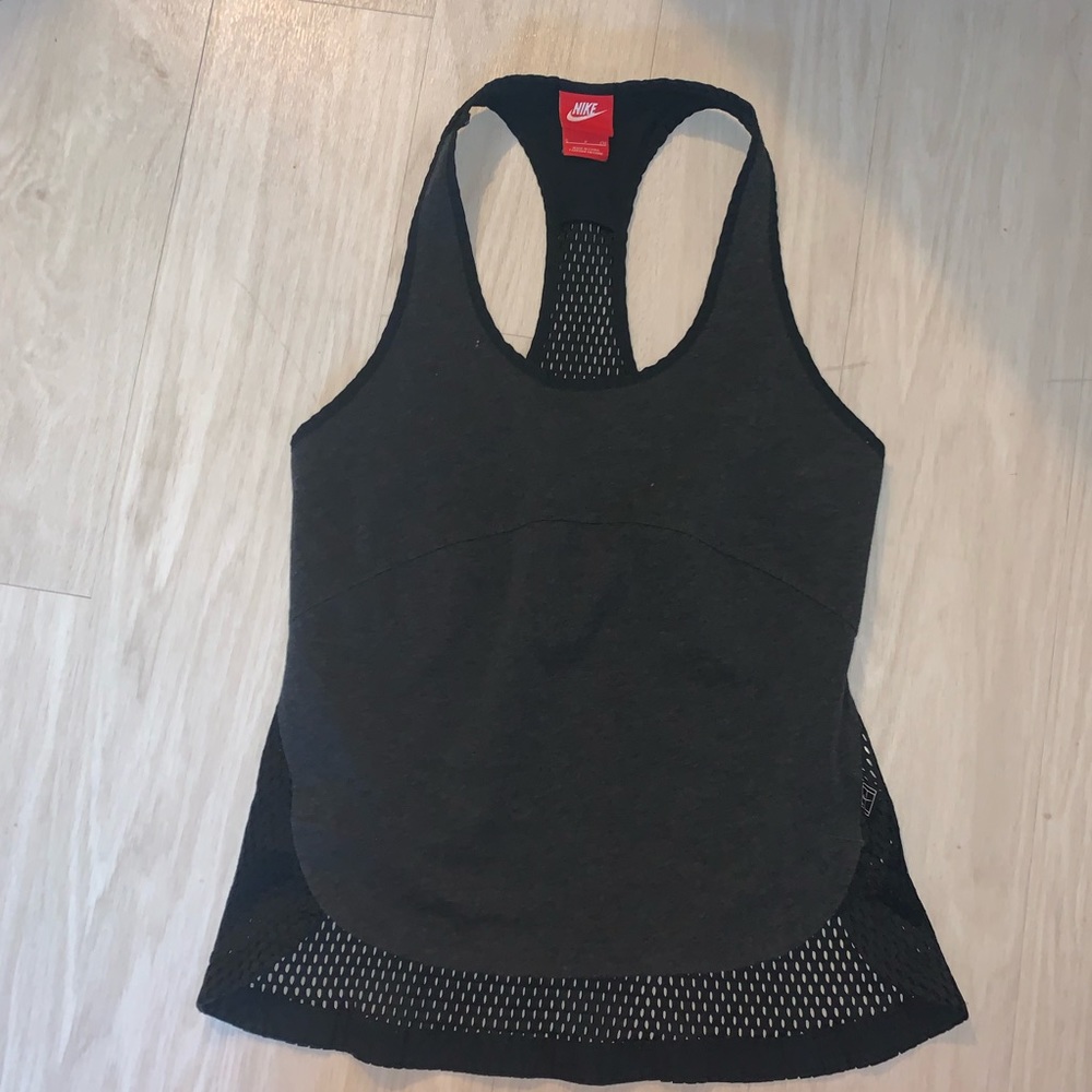 NIKE black razer back tank top size small